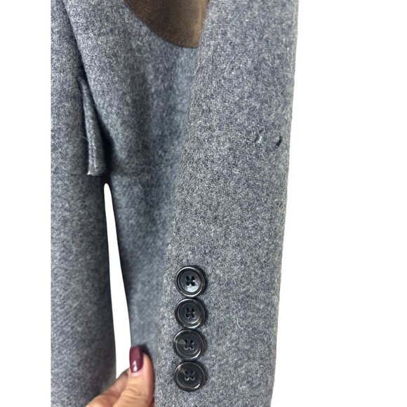 NWT J. Crew Ludlow Blazer Men’s 38R Gray Wool Moon Yorkshire Suede Patches READ - Picture 8 of 16